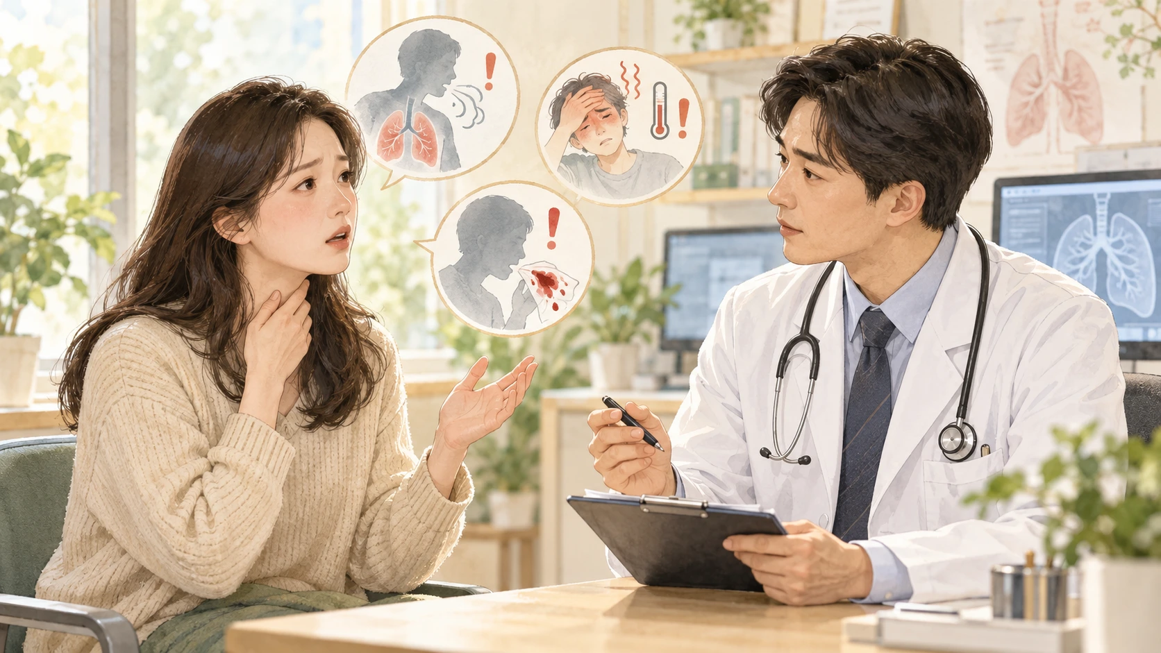 오래 지속되는 기침과 목 불편은 원인 확인이 우선