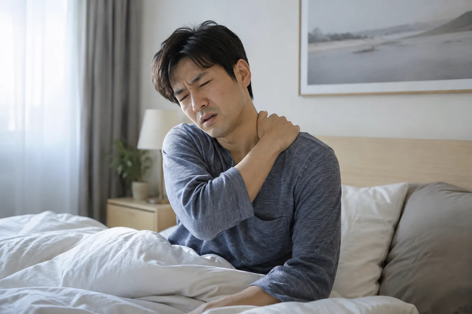 며칠 뒤 나타난 목과 어깨 통증