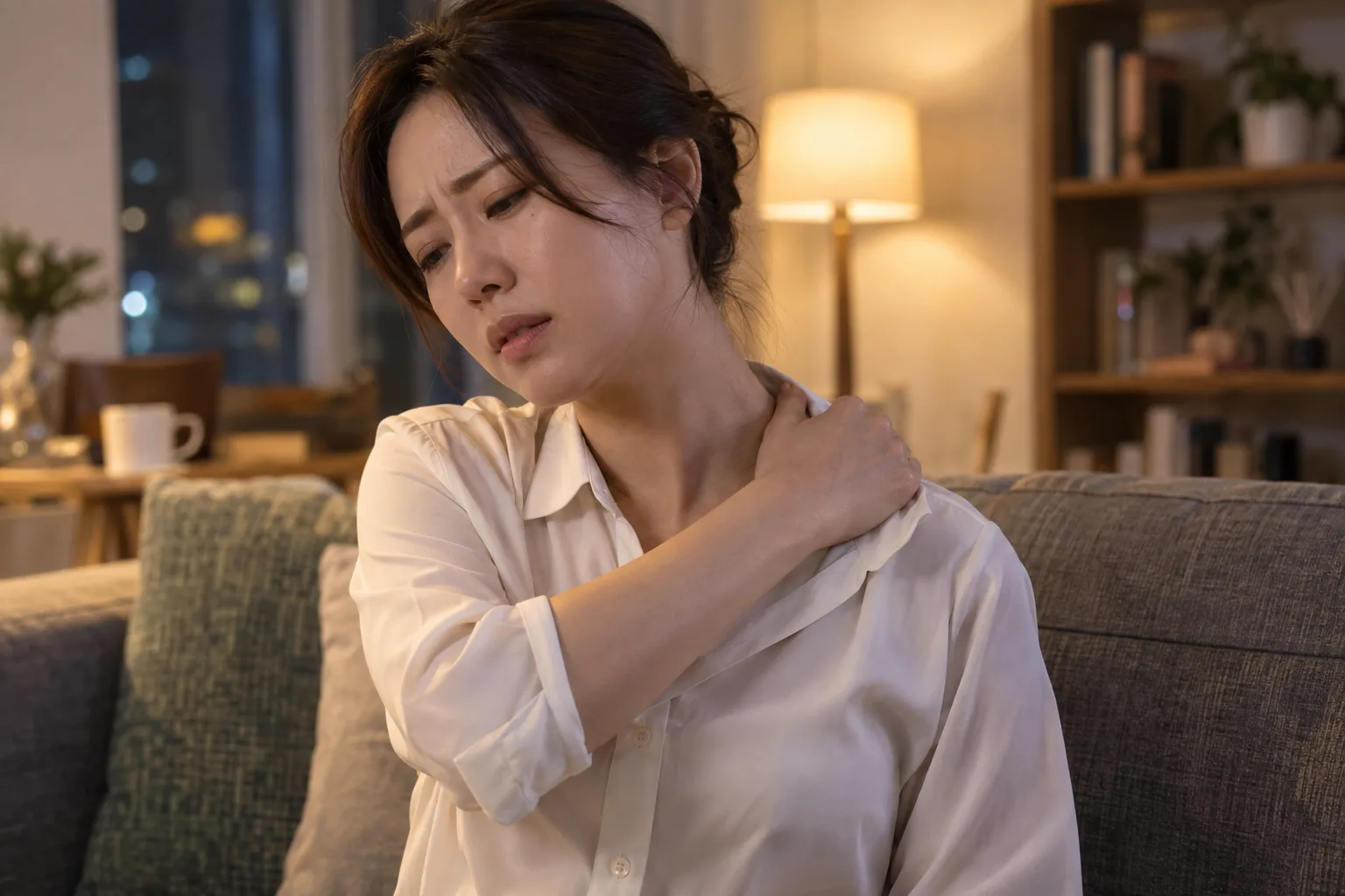 퇴근 후에도 풀리지 않는 목과 어깨 뻣뻣함