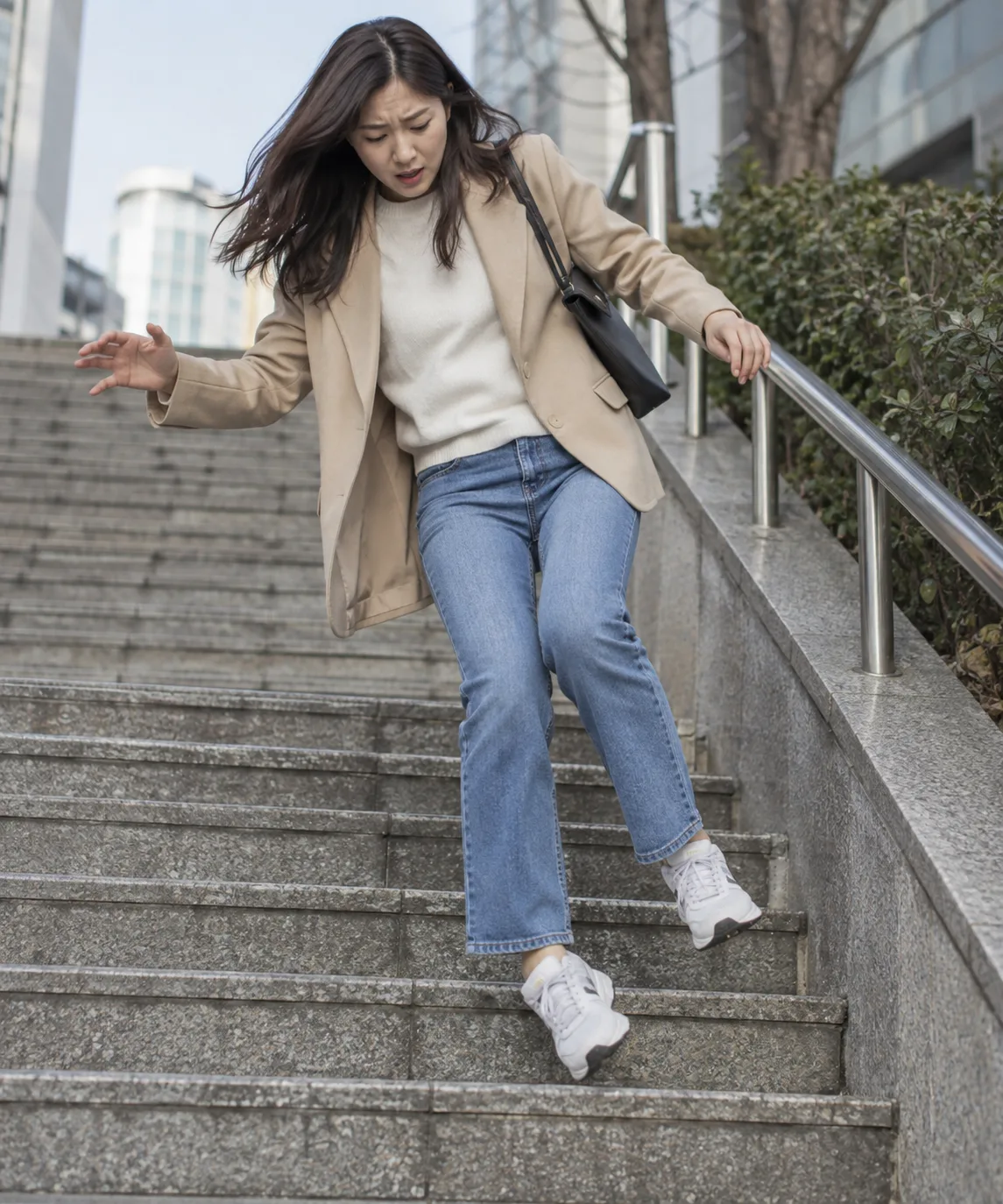 발목을 접질리는 순간