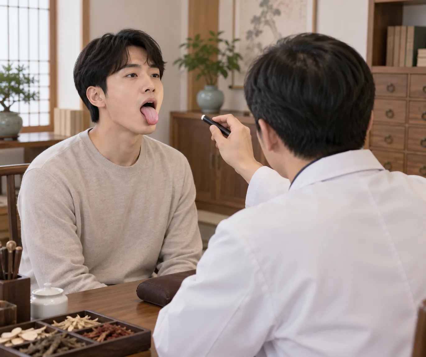 설진하는 장면