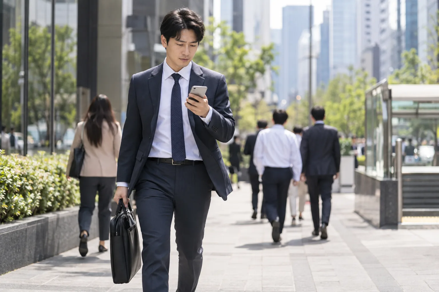치료 후 회사로 복귀하는 직장인의 모습