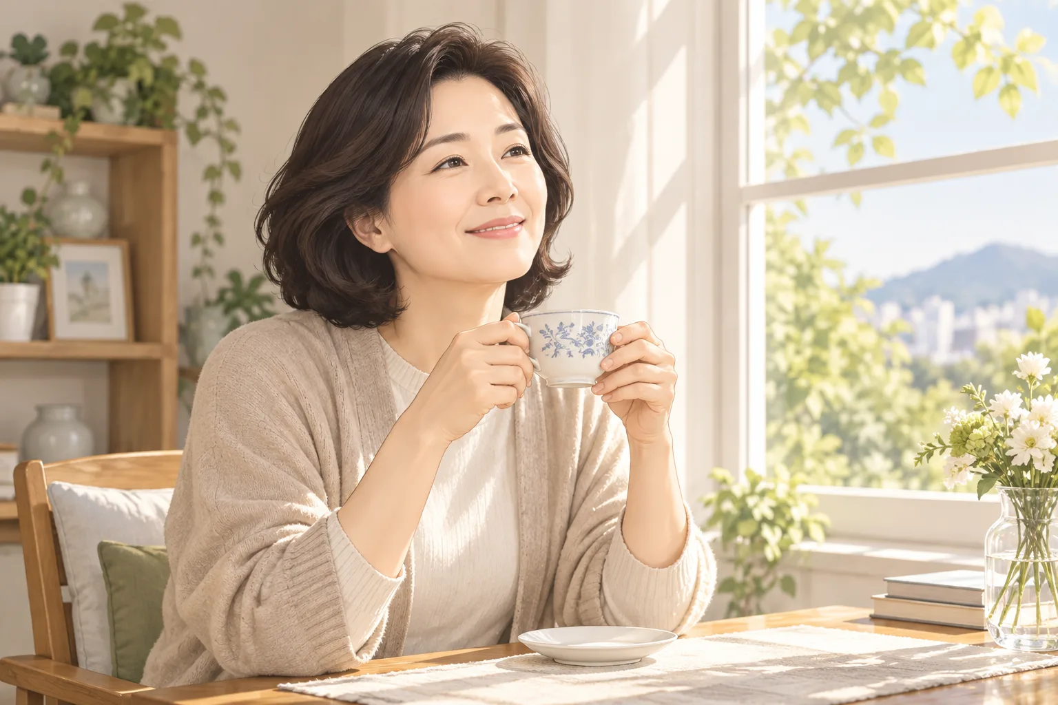 편안해진 여성