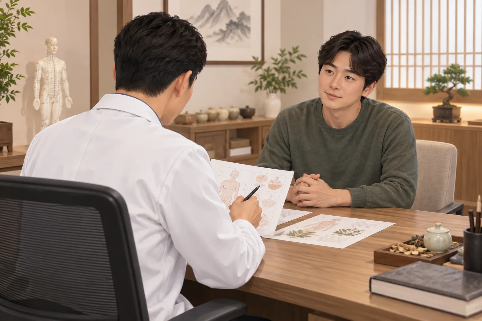 맞춤 상담 장면