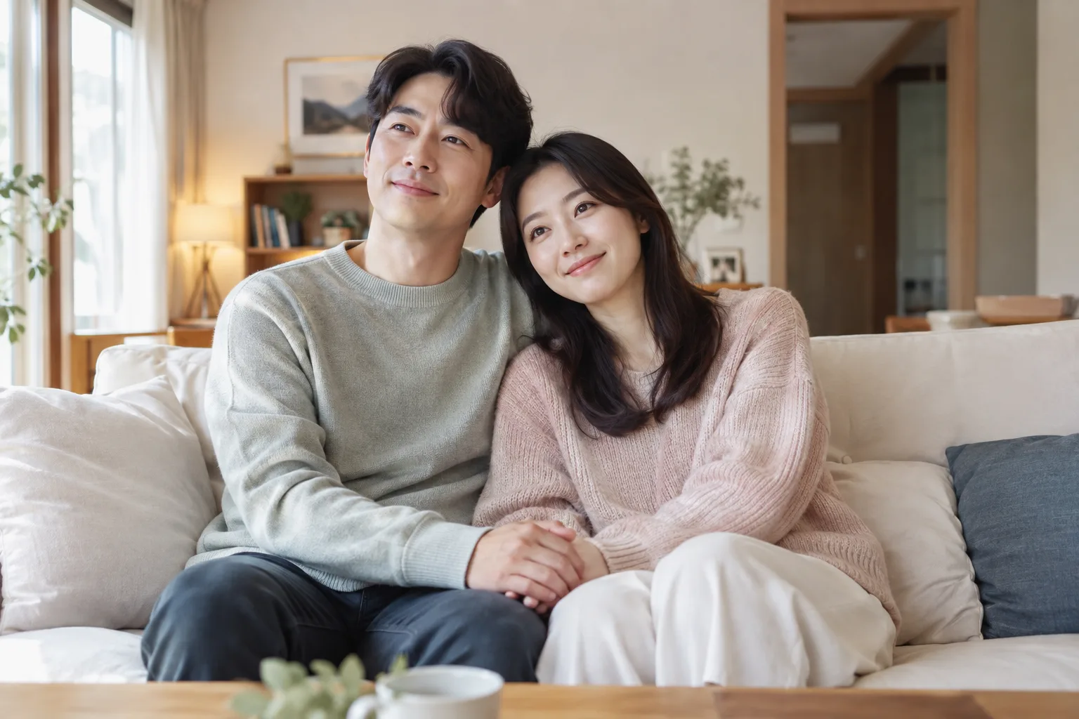 난임을 함께 고민하는 부부의 모습