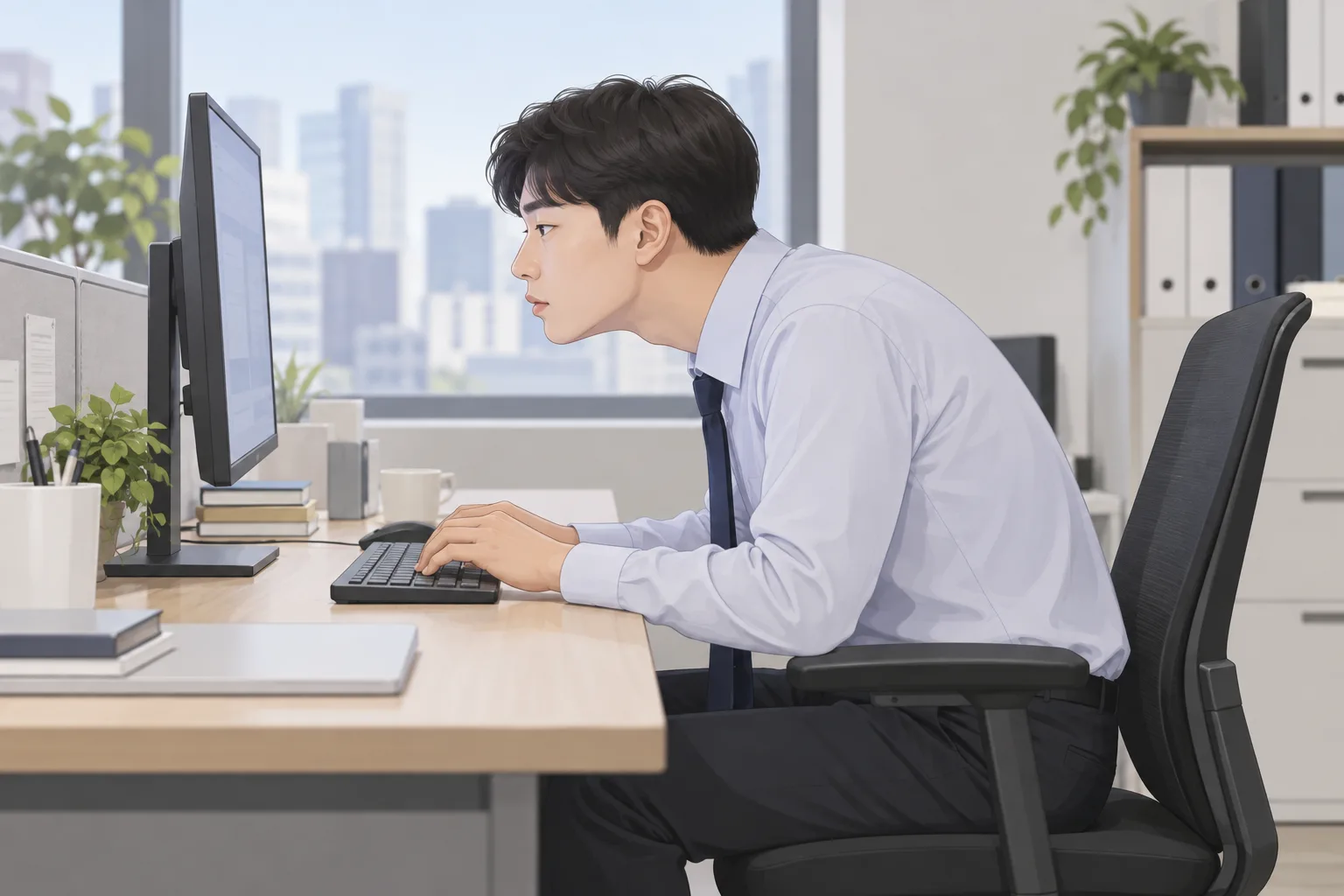거북목 자세
