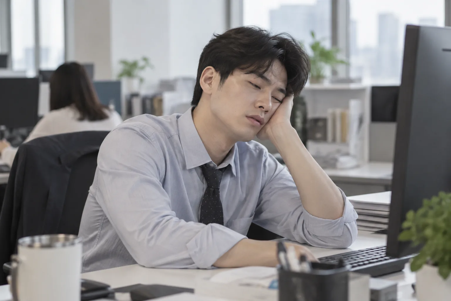 점심 후 나른한 직장인