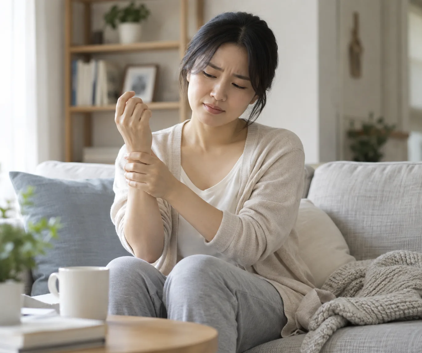 손목 통증을 느끼는 산모