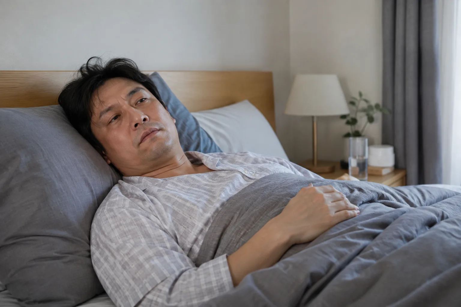 수술 후 기력없이 지친 모습