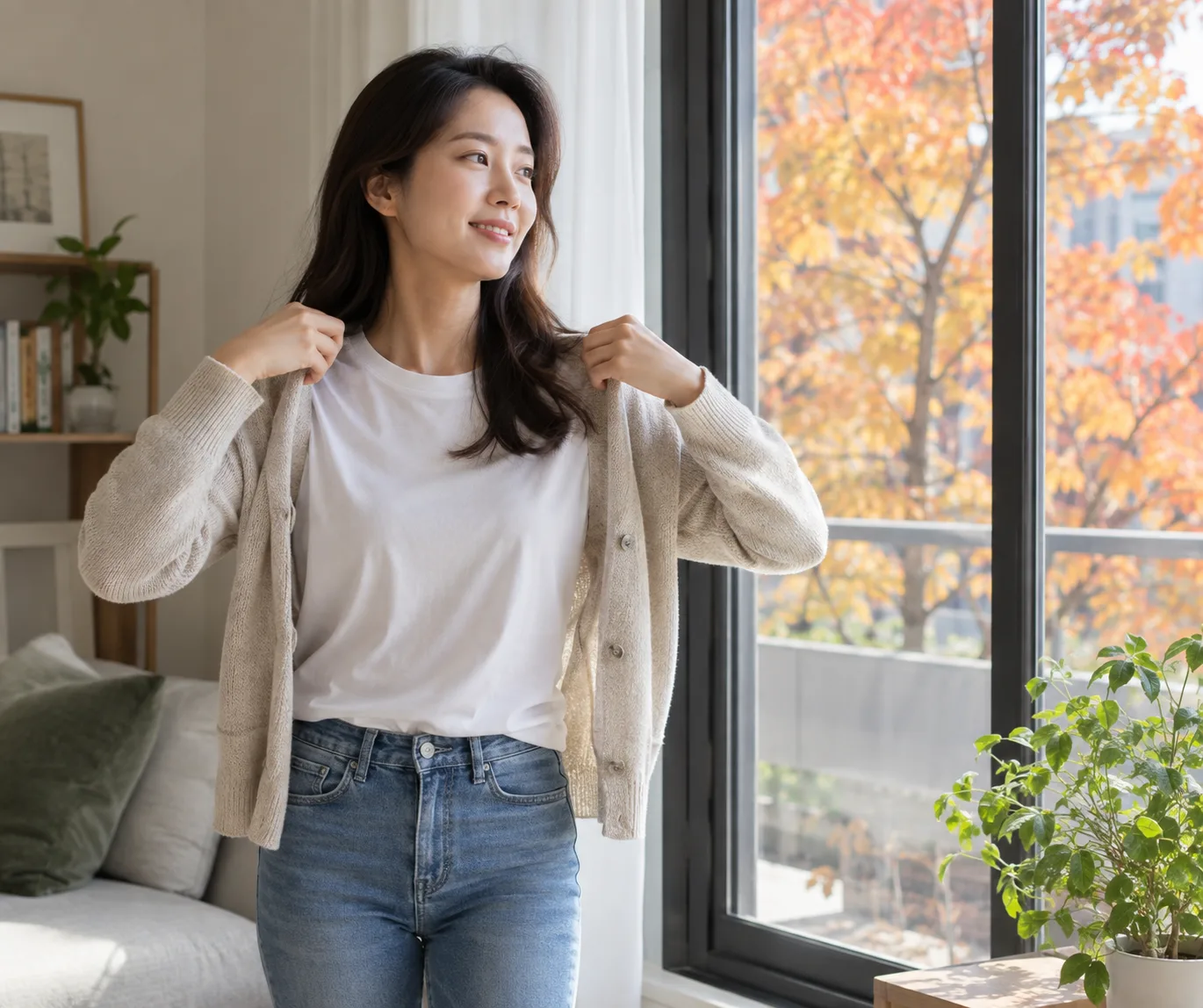일교차 대비 겹쳐 입기