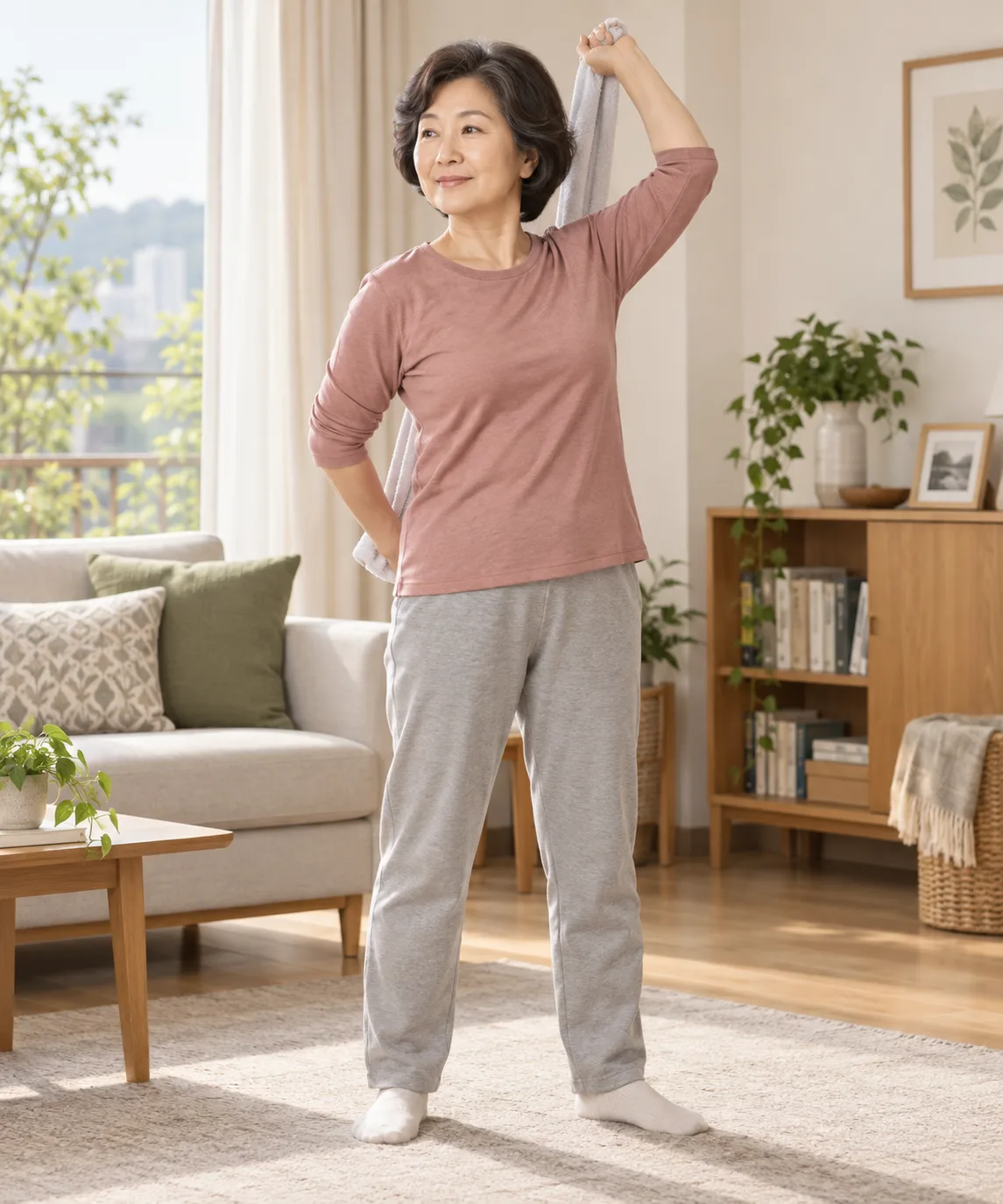 수건 스트레칭