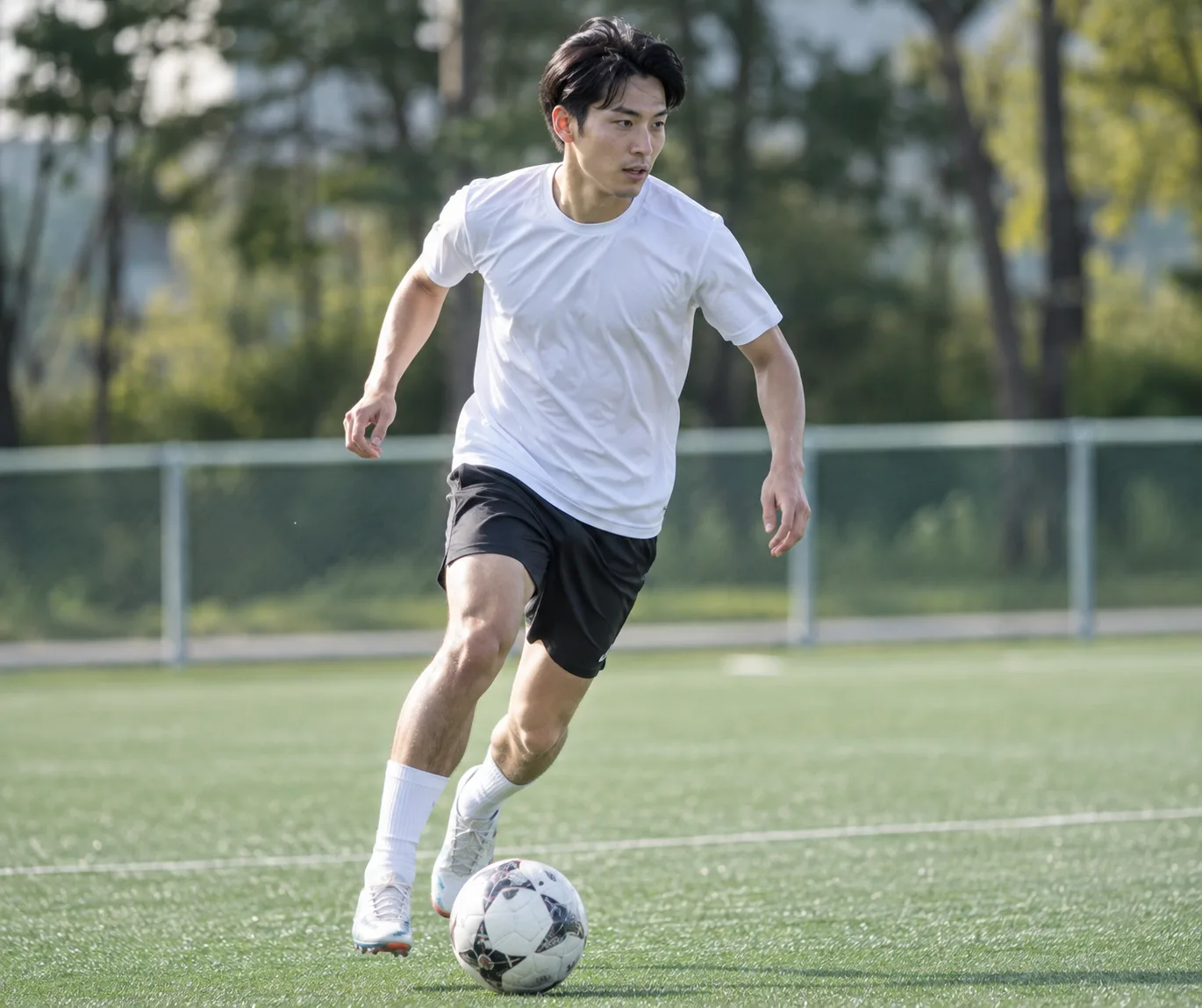 축구를 하는 모습
