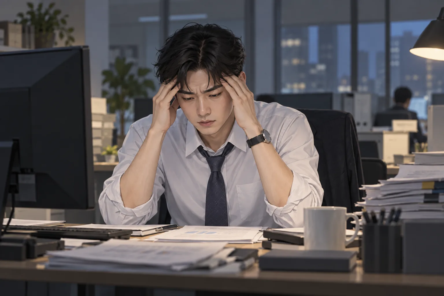 스트레스받는 직장인