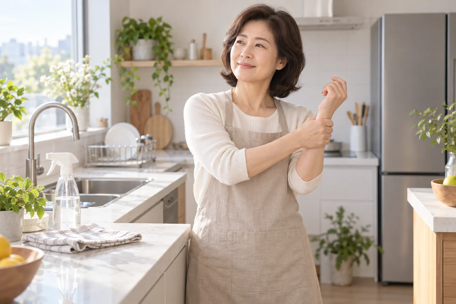 집안일을 하는 여성