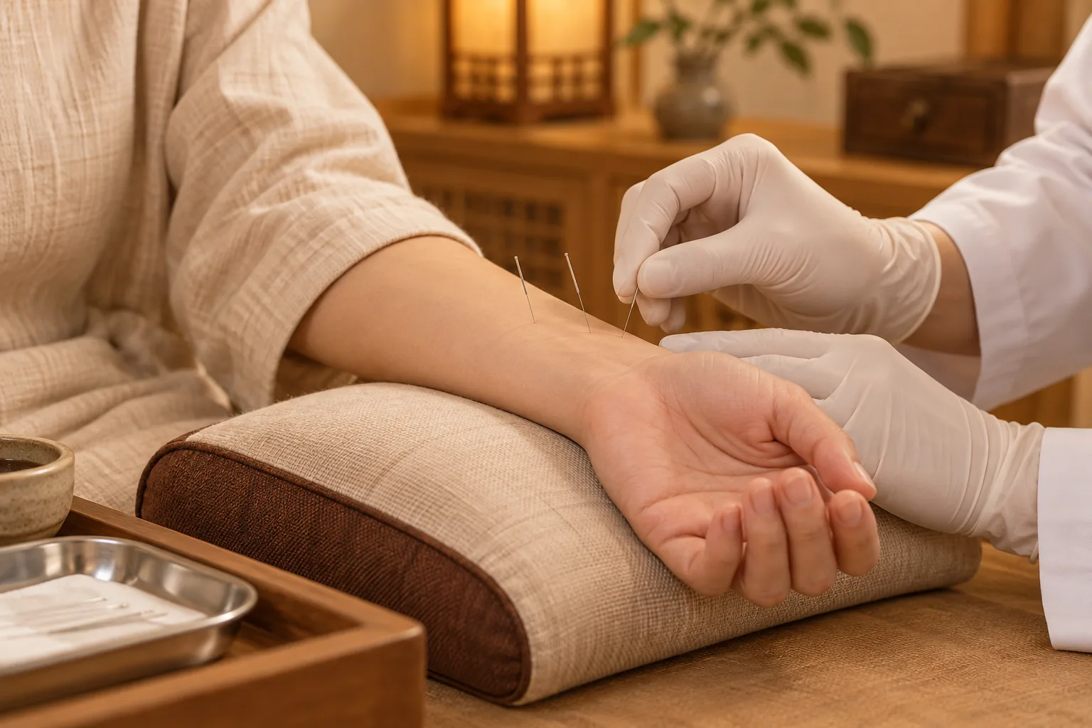 침 치료 장면
