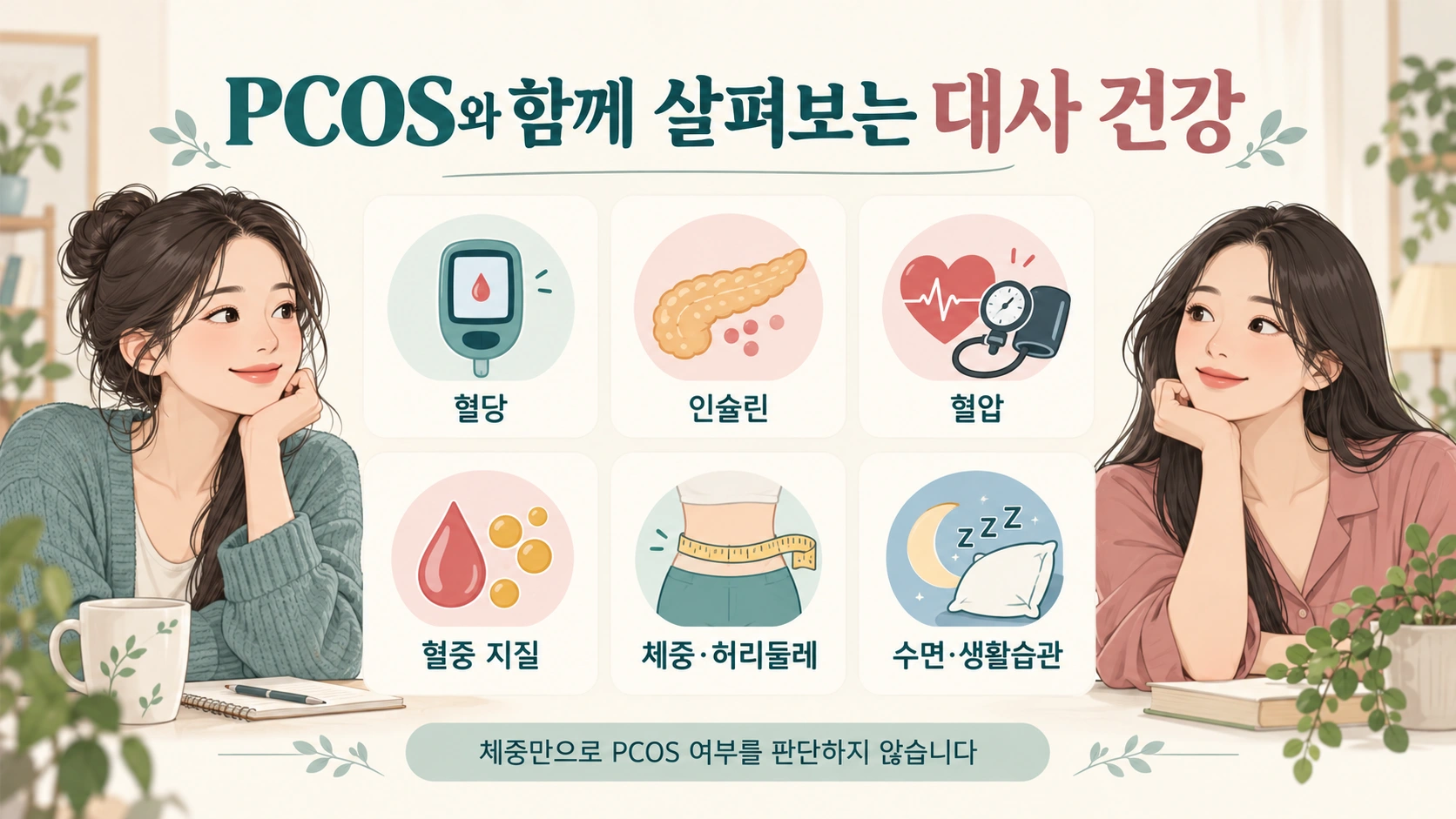 PCOS 관리에서 혈당 인슐린 혈압 지질 체중과 수면을 함께 확인하는 안내