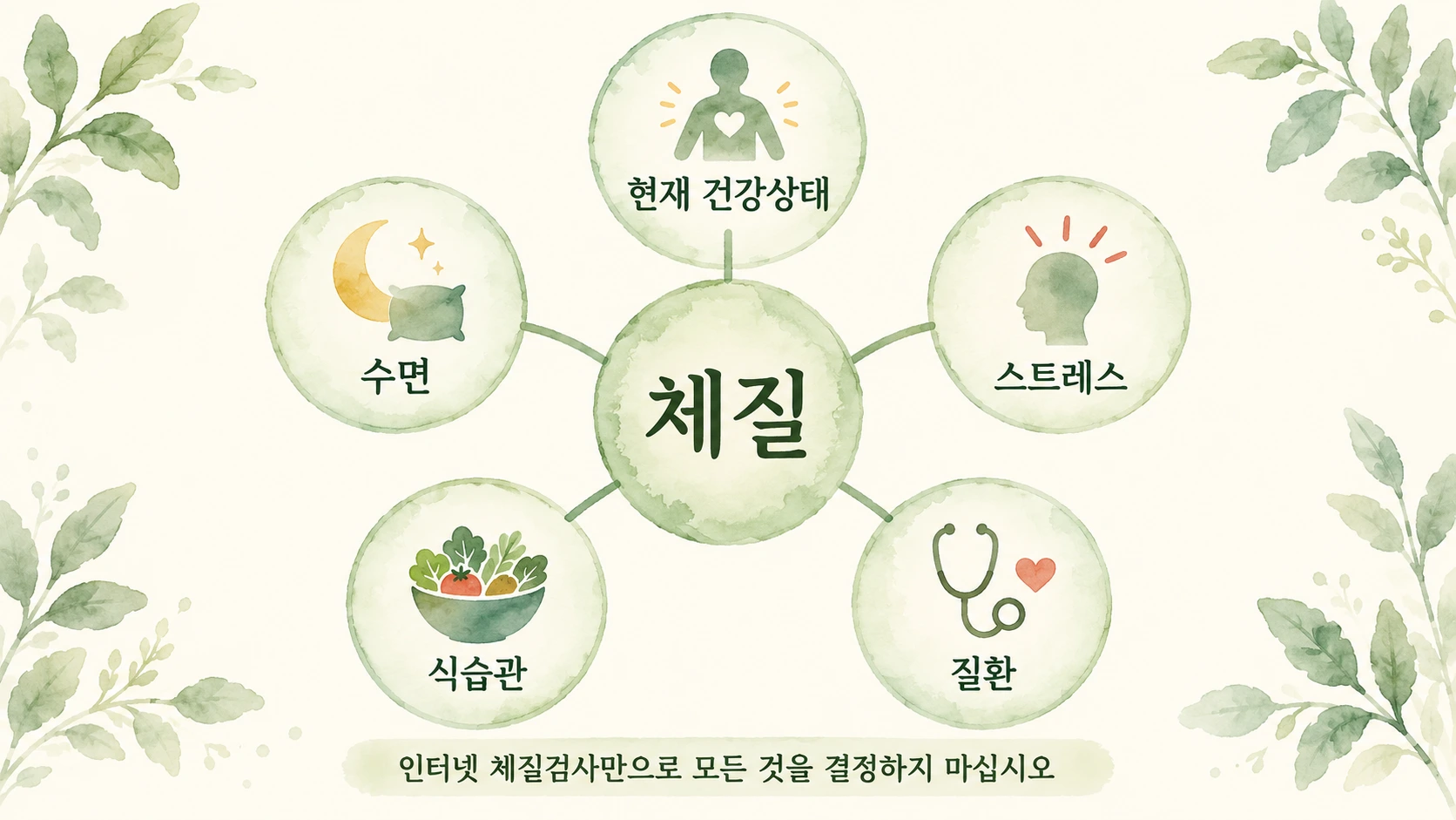체질과 건강상태 수면 스트레스 식습관 질환의 관계
